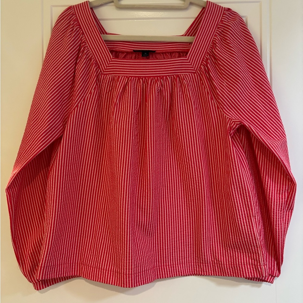 Red and White Striped Blouse - Picture 2 of 4